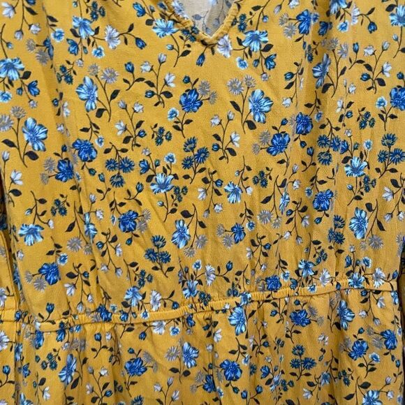 Old Navy Yellow Floral Dress Medium - Picture 3 of 4